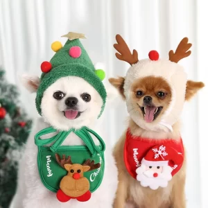 Adorable Pet Christmas Tree Pom-Pom Hat